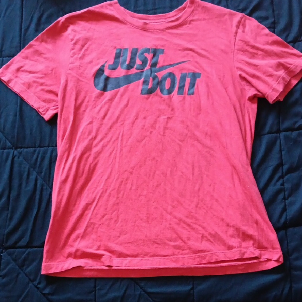 Nike Red T-Shirt with Black Just Do It Logo